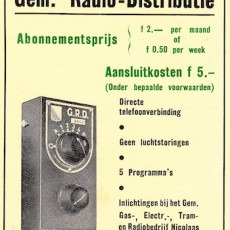 Radiodistributie in de Menno van Coehoornstraat te Utrecht